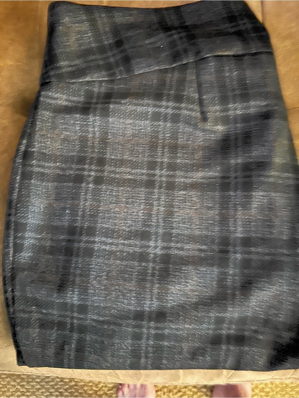 Women's Plaid Ankle-length pants in Black and Gray